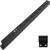 24 Hardwired Power Strip (NO Power Cord), 6 Horizontal Outlets (NEMA 5-15R - NOT 20Amp), with Ears (with mounting tabs on Both Ends), ALCI, USB, Black view 1
