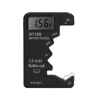 Battery Tester Checker, LCD Display Universal Battery Checker for AA AAA 6F22 9V 1.5V Battery, Battery Tester for Household Batteries - Smal Electrical Equipment (Black)