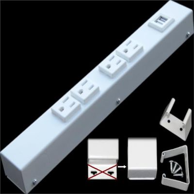 12 Hardwired Power Strip (NO Power Cord), 4 Vertical Outlets (NOT Tamper Resistant), NO Ears (Without mounting tabs), 15A (NOT a 20 Amp Unit), USB, White