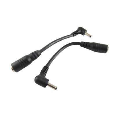 UpperFu (2 Pack 4.33inch) DC Power 3.5mm x 1.35mm Male Plug 90 Degree Right Angle to Female Jack Extension Adapter Cord Cable for CCTV Surveillance Security Camera LED Strip DVR Router
