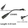UpperFu (2 Pack 4.33inch) DC Power 3.5mm x 1.35mm Male Plug 90 Degree Right Angle to Female Jack Extension Adapter Cord Cable for CCTV Surveillance Security Camera LED Strip DVR Router view 2