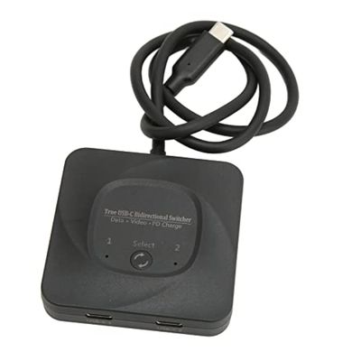 USB 3.0 Switch Selector, 2 in 1 Out USB C Switcher with Power Indicator, Bi Direction Switcher for 2 Computers Share 1 USB Devices