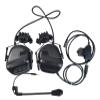 Hdlsina Helmet Mode Tactical Shooting headset + with U94 PTT 2pin with ARC Rail Adapter Noise Reduction & Sound Pickup Ear Protection (Black) view 1