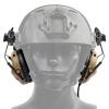 Hdlsina Helmet Mode Tactical Shooting headset + with U94 PTT 2pin with ARC Rail Adapter Noise Reduction & Sound Pickup Ear Protection (TAN) view 2