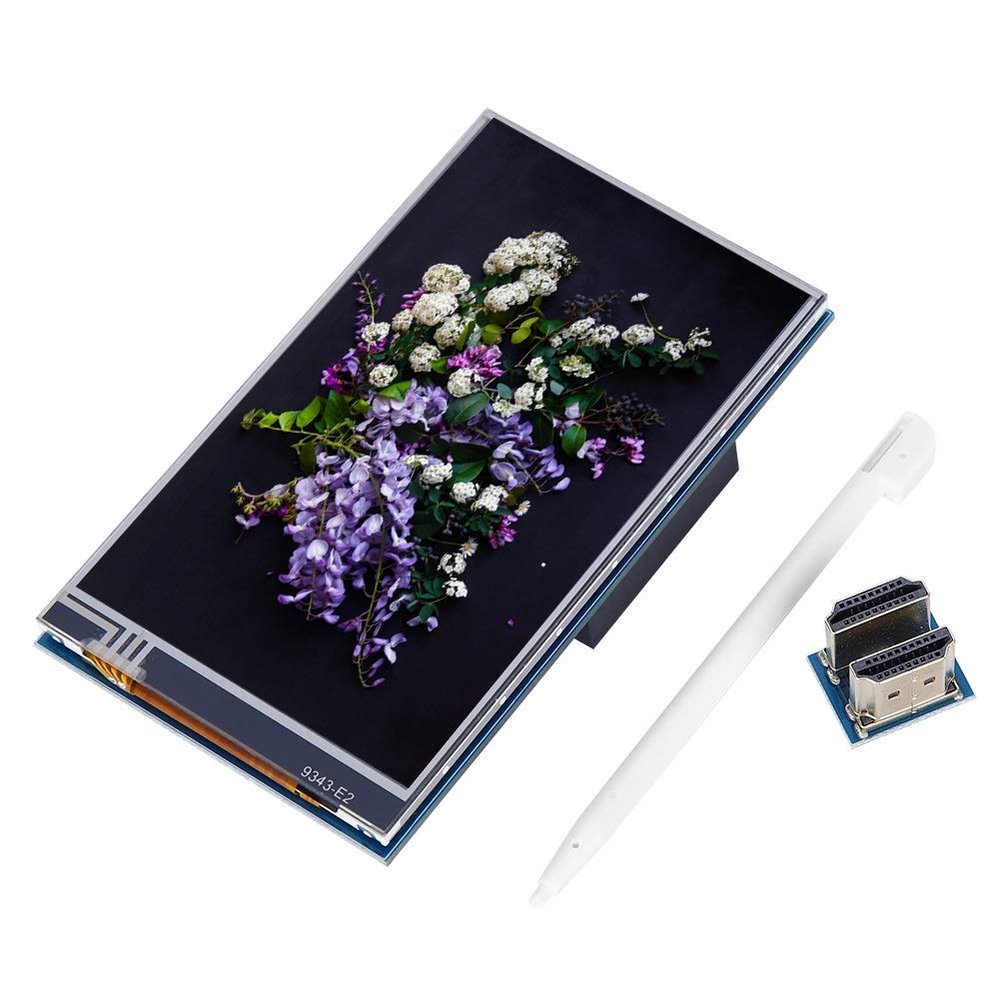 4 inch LCD Display, DC 5V IPS HD Display Screen HDMI Display 4-Inch Screen Resistive Touch for Raspberry Pi
