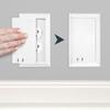 Child Resistant Outlet Cover 2-pack White Duplex Standard Wall Plate Sliding Door that Locks Safe and Stylish Patented Design Made in the USA Quick and Easy Installation Socket Shield view 3