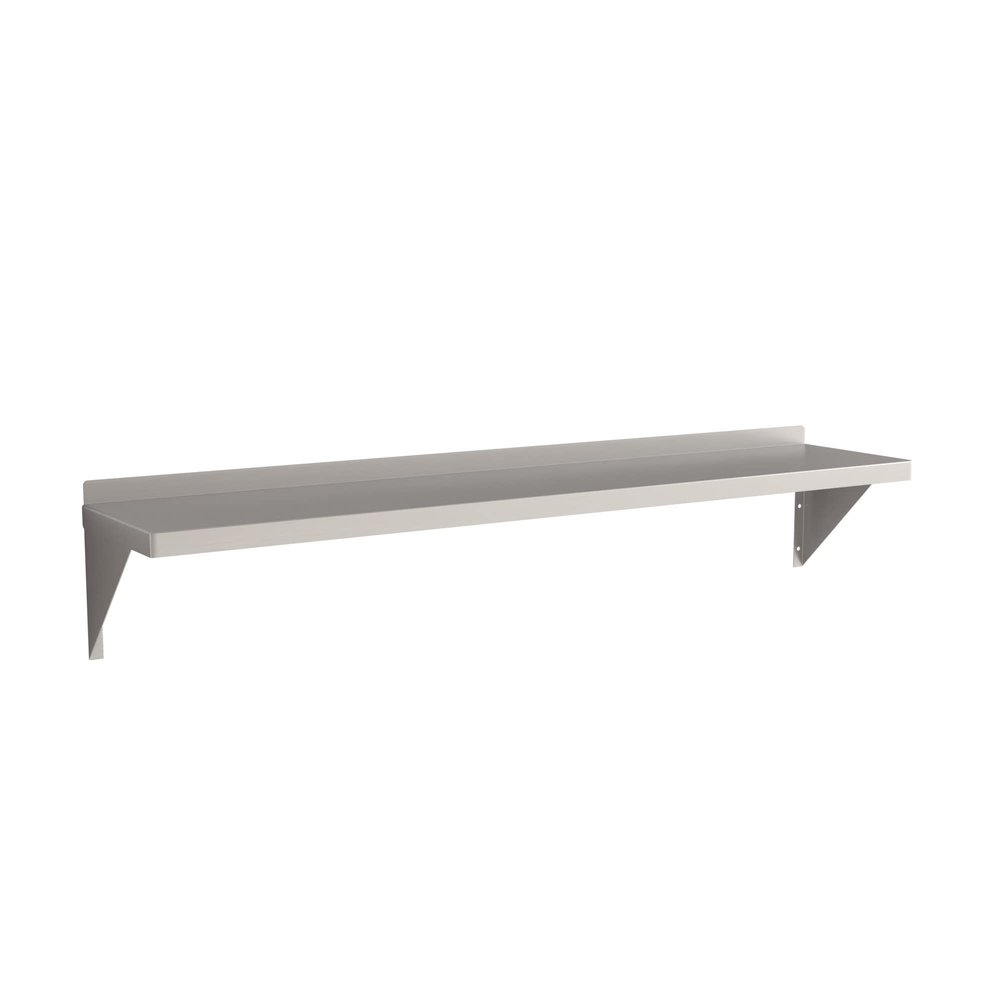 Krollen Industrial 16 Gauge Stainless Steel 12" x 60" Heavy Duty Solid Wall Shelf