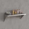 Krollen Industrial 16 Gauge Stainless Steel 15" x 36" Heavy-Duty Solid Wall Shelf view 2
