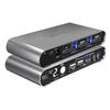 Terived 2 Port DP USB 3.0 Automatic KVM Switch Two Computers 1 DisplayPort Monitor switcher, 8K@30Hz 4K@144Hz, Aluminum hotkey Audio mic, Digital Display, HDR10 with Cables view 1