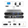 Terived 2 Port DP USB 3.0 Automatic KVM Switch Two Computers 1 DisplayPort Monitor switcher, 8K@30Hz 4K@144Hz, Aluminum hotkey Audio mic, Digital Display, HDR10 with Cables view 3