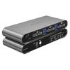 Terived 2 Port DP USB 3.0 Automatic KVM Switch Dual Monitor 4K@144Hz Two Computers Two DisplayPort Monitors switcher, 8K@30Hz, Aluminum hotkey Audio mic, Digital Display, HDR10 with Cables view 1