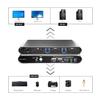 Terived 2 Port DP USB 3.0 Automatic KVM Switch Dual Monitor 4K@144Hz Two Computers Two DisplayPort Monitors switcher, 8K@30Hz, Aluminum hotkey Audio mic, Digital Display, HDR10 with Cables view 3