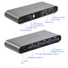 Terived 2 Port DP USB 3.0 Automatic KVM Switch Dual Monitor 4K@144Hz Two Computers Two DisplayPort Monitors switcher, 8K@30Hz, Aluminum hotkey Audio mic, Digital Display, HDR10 with Cables view 4