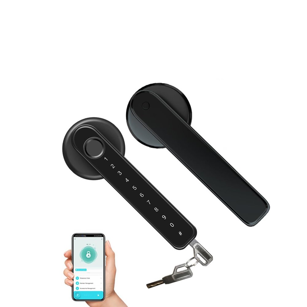 Xenocam Fingerprint Smart Door Lock with Keypad Handle for Home, Apartment, Office, Front Door, Bedroom, Keyless Entry Door Lock