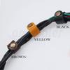 amavoler Leather Tubing Throttle Clutch Wires Cable Fixing Strap Oil Hose Tie Down Bandage Fit for Harley Honda Yamaha Suzuki Kawasaki Custom Bike etc. Also for Earphone USB Straps. Brown 4 Pcs. view 3