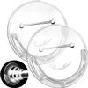 Butiblener Shower Curtain Rod Holder for Wall, No-Drill Self-Adhesive Tension Rod Holder, Fits Shower Rod under 2.36 Inches in Diameter, Holds up to 80 Pounds, Clear ABS Transparent, 2 Pack XL 3.23" view 1