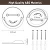 Butiblener Shower Curtain Rod Holder for Wall, No-Drill Self-Adhesive Tension Rod Holder, Fits Shower Rod under 2.36 Inches in Diameter, Holds up to 80 Pounds, Clear ABS Transparent, 2 Pack XL 3.23" view 2