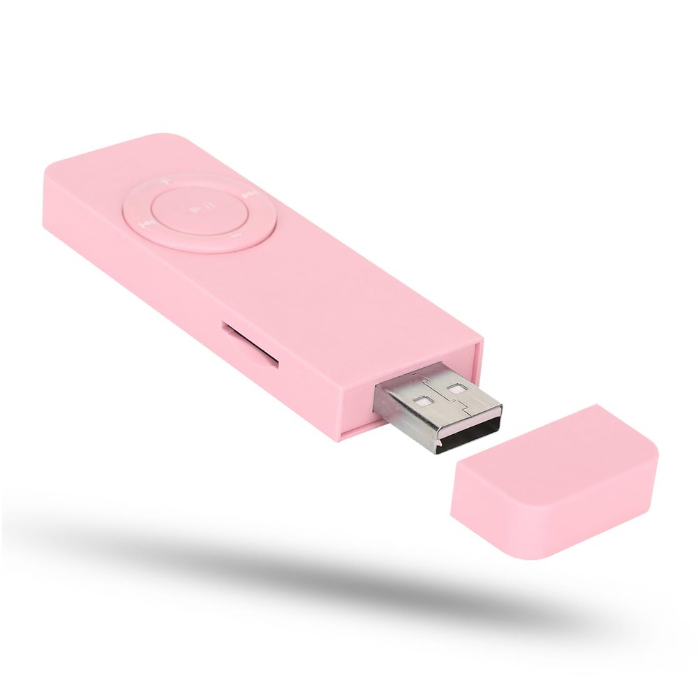 USB Stick Mp3 Player, Portable Audio Music Player with Lanyard and 3.5mm Earphone, Rechargeable WMA Music Player, Expandable UP to 32 GB ()