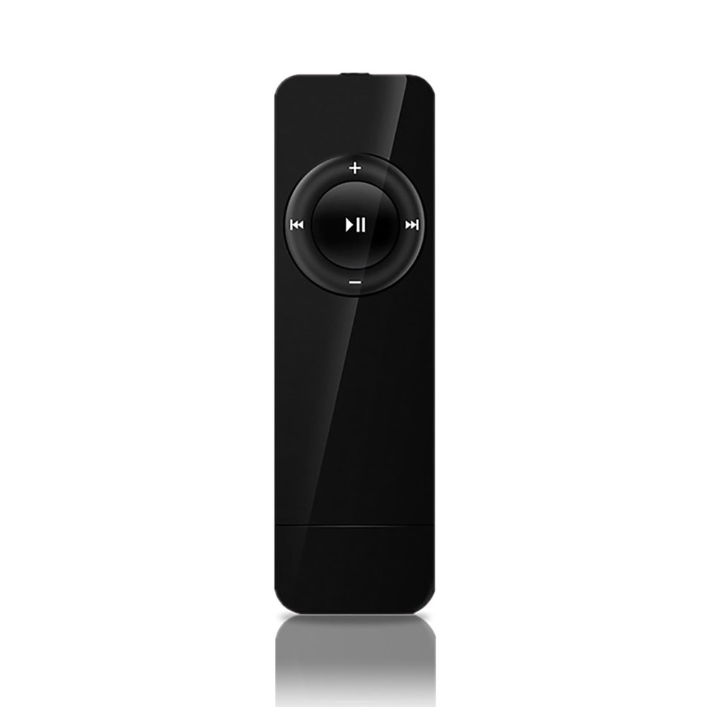USB Stick Mp3 Player, Portable Audio Music Player with Lanyard and 3.5mm Earphone, Rechargeable WMA Music Player, Expandable UP to 32 GB (Black)