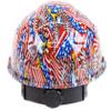 RK Safety RK-HP34-FLAG Hard Hat Cap Style with 4 Point Ratchet Suspension, (Flag) view 4