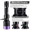 LIGHTFE UV305 High-Power UV Flashlight USB Rechargeable, Used for Hunting Ore, Scorpion and UV Glue Curing, Checking Pet Urine Stains, Identifying Currency, Official Anti-Counterfeiting Documents view 2