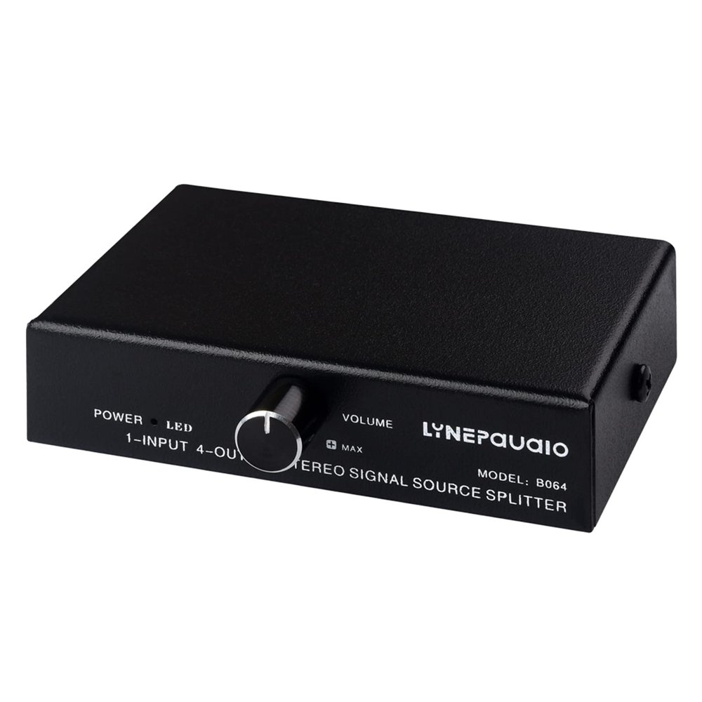 B064 1 in 4 out Audio Signal Distributor Stereo Signal Source Audio Splitter Lossless Output USB 5V Powered 3.5mm Interface,1 Input 4 Output Audio Splitter/83 ( Color : Preto , Size : 3.5mm Interface
