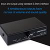 B064 1 in 4 out Audio Signal Distributor Stereo Signal Source Audio Splitter Lossless Output USB 5V Powered 3.5mm Interface,1 Input 4 Output Audio Splitter/83 ( Color : Preto , Size : 3.5mm Interface view 3