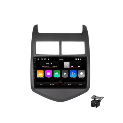 Radade Double Din Car Stereo with Backup Camera Bluetooth 9 Inch Touch Screen Car Navigation Radio Multimedia Video Player for Chevrolet Aveo 2 2011-2015 Support Carplay/4G/DSP/SWC,M100s 1g+16g