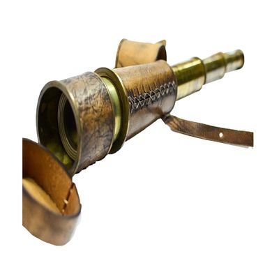 Antique Nautical Telescope Brass Telescope with Leather Cover Vintage Collectibles Directional Telescope for Home Dcor, Hiking, Camping & Traveling by Nexus Centre