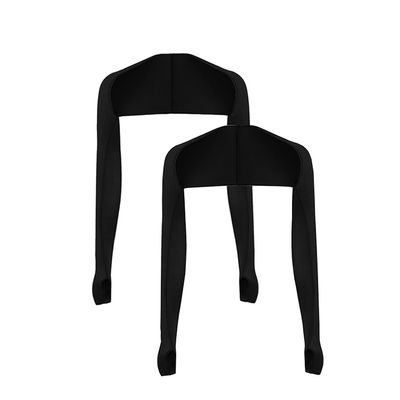 Cool Shawl Arm Covers 2-Pack Sun Protection with Finger Holes UV Protection Arm Covers for Golf (black) One size fits all