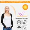 Cool Shawl Arm Covers 2-Pack Sun Protection with Finger Holes UV Protection Arm Covers for Golf (black) One size fits all view 4