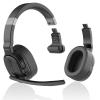 MONODEAL Trucker Bluetooth Headset, Bluetooth Headset with Microphone Noise Canceling(ENC) Dual Mic, Mute Button, 3 EQ Music Modes, Single and Dual Ear Wireless Headphones for Office Home Work view 1