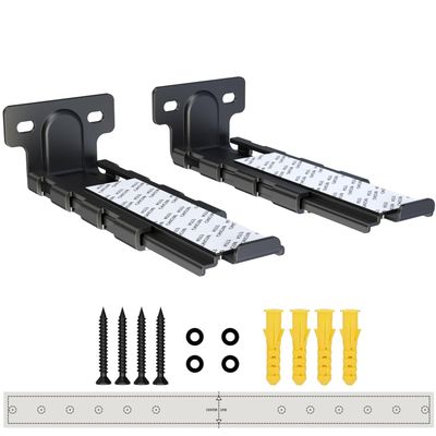Agandax Soundbar Mount | Works with All Soundbar Including Samsung, Sony, Vizio, LG, & More | Depth Adjustable Sound Bar Mounts Under TV Bracket (Black: V02)