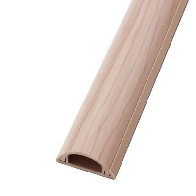 SRNSAEB Floor Cord Covers for Wires Wood Grain, Cable Trunking, Soft PVC Cord Hider for Office/Home/Workshop/Concert/Outdoor, Easy to Install (Color : Light Coffee, Size : 200cm (6.6ft))