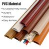 SRNSAEB Wood Grain Cable Shield Cord Cover - Hold 3 Wire, Floor Wire Protector, Self Adhesive Cable Raceway, 3cm Wide, 1.1cm High (Size : 400cm (13ft)) view 3