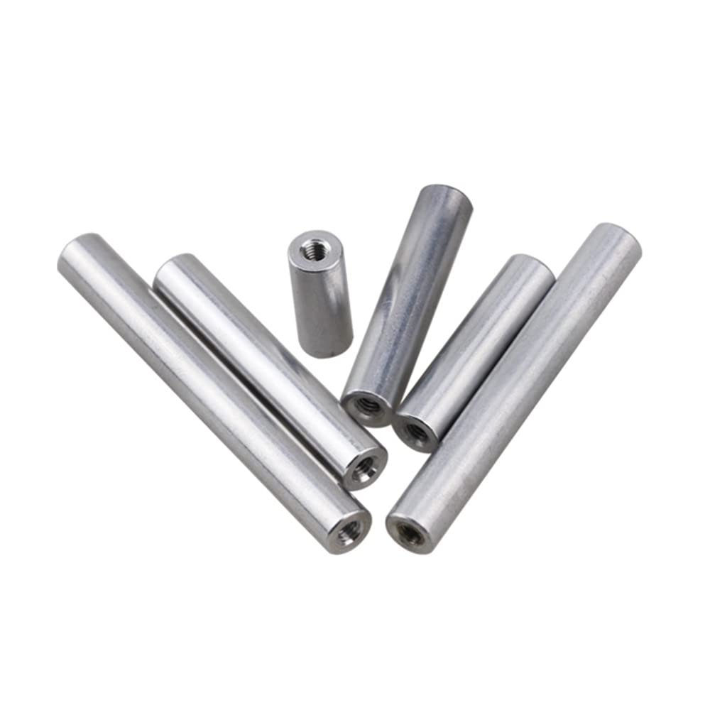 10pcs M425mm7mm Primary Color Aluminum Alloy Cylindrical Long Nut