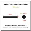 10pcs M210mm3.5mm Black Aluminum Alloy Cylindrical Long Nut view 2