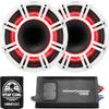 KICKER Speakers and Amp Package 8" Horn-Loaded Coaxial Speakers and DS18 800W 4-Channel Marine Amplifier view 1