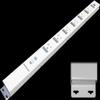 24 Hardwired Power Strip (NO Power Cord), 6 (NEMA 5-20R) Vertical Outlets (NOT Tamper Resistant), with Ears (with mounting tabs on Both Ends), 20 Amp, ALCI, USB, White view 1