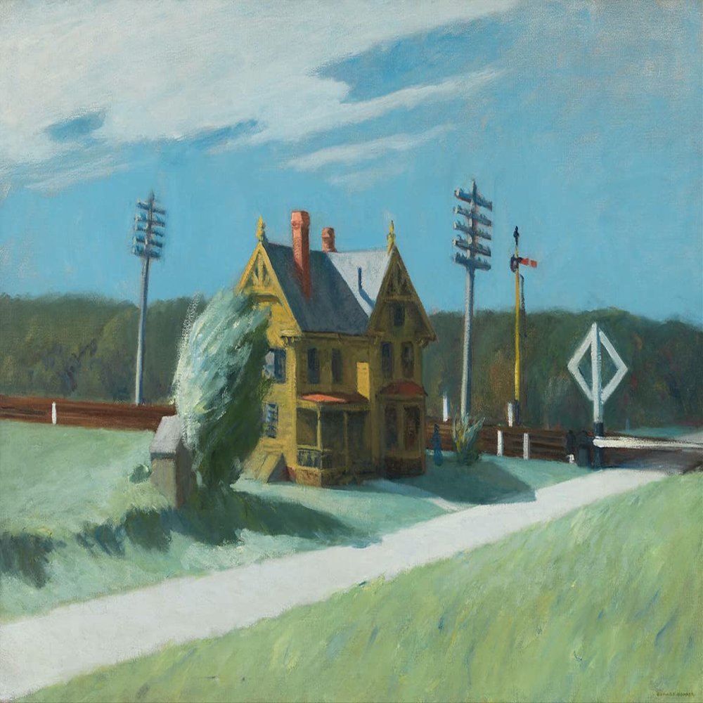 Edward Hopper : Railroad Crossing : 1922 : Archival Quality Art Print