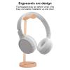 OUKENS Headphone Stand,Wooden Headphone Holder Beech Headset Stand Detachable Headphone Holder Rack for All Headphone Sizes view 4
