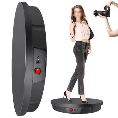 GIZMIT Rotating Display Stand for Photography, 360 Degree Electric Rotating Turntable, Quiet Motorized Rotating Display Stand for Display Jewelry, Watch, Video Shooting Props,Black
