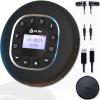 KLIM Journey - Portable CD Player Walkman with Long-Lasting Battery - New - with Headphones - Radio FM - Compatible MP3 CD Player Portable - SD Card, FM Transmitter, Bluetooth - Ideal for Cars - Black view 1