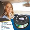 KLIM Journey - Portable CD Player Walkman with Long-Lasting Battery - New - with Headphones - Radio FM - Compatible MP3 CD Player Portable - SD Card, FM Transmitter, Bluetooth - Ideal for Cars - Black view 2