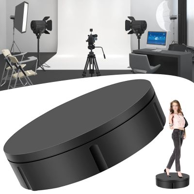 GIZMIT Electric Rotating Turntable for Photography, 360 Degree Motorized Rotating Stand Display Table for Live Video Automatic Revolving Platform Product Display Table,Black