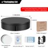 GIZMIT Electric Rotating Turntable for Photography, 360 Degree Motorized Rotating Stand Display Table for Live Video Automatic Revolving Platform Product Display Table,Black view 2
