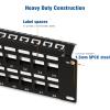 iwillink Blank 48-Port Keystone Patch Panel, 2U 19'' Rackmount/Wallmount with Metal Housing, Includes 24 Blank Inserts for Custom AV/Data Setups view 4