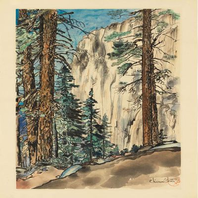 Chiura Obata : Eagle Peak Trail : 1930 : Archival Quality Art Print