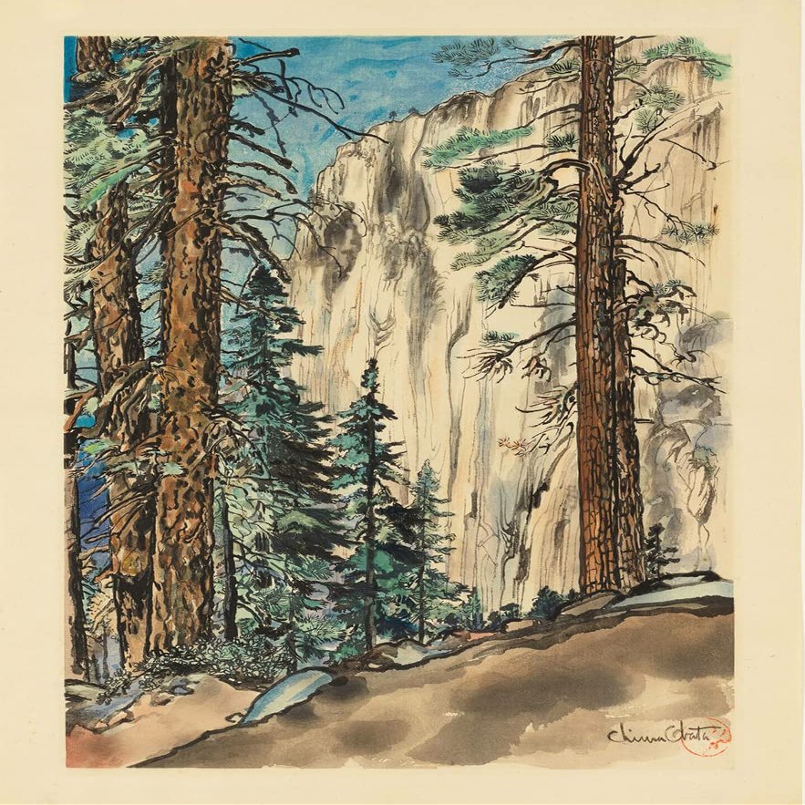 Chiura Obata : Eagle Peak Trail : 1930 : Archival Quality Art Print
