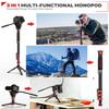 IFOOTAGE Monopod Cobra 3 C180F, 71" Monopod Camera Stand Carbon Fiber Camera Mono pod with Feet, Portable Travel Mono pod Compatible with Sony Canon Nikon DSLR Cameras, Max Load 17.64 lbs view 2
